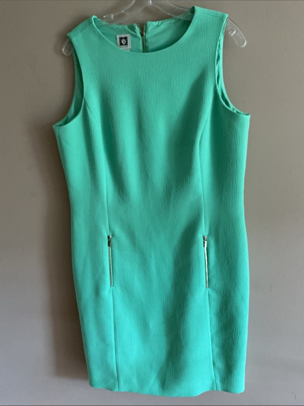 Anne Klein Sleeveless Mint Sheath Dress - Picture 2 of 4